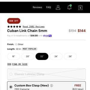 Silver Cuban Link Chain 5mm